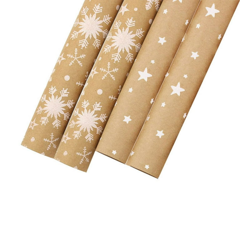 Christmas Kraft Wrapping Paper Thick Durable Gift Wrapping Paper for  Friends Families Colleagues 3 