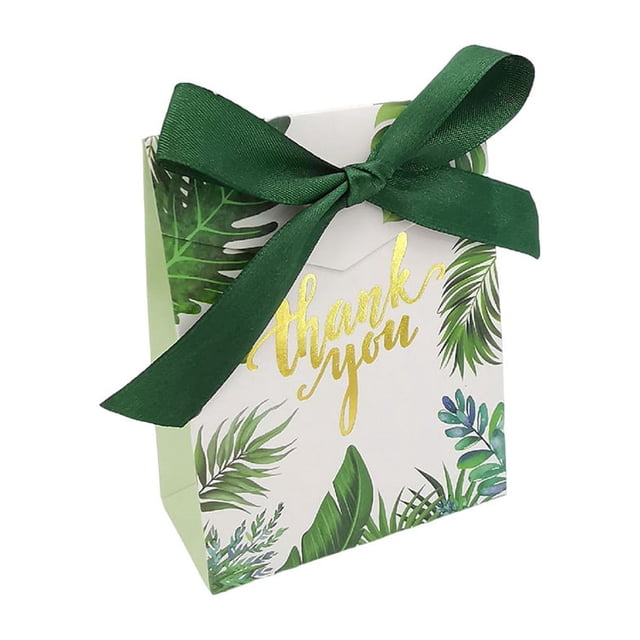50 Pieces/Set Wedding Candy Paper Box Storage Case with Ribbon Portable Fashion Style Party Gift Boxes Case for Engagement Proposal Type 1