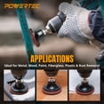 thumbnail image 3 of POWERTEC 4PK 2 inch R-Type Sanding Disc Holder, 1/4" Shank Quick Change Pad Holder for Die Grinder, Power Drill & Rotary Tools – for Surface Conditioning, Polishing, Grinding (11404-P2N), 3 of 6