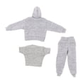 thumbnail image 6 of 1/12 Solider Clothes Hoodie and Pants Solider Sports suits for Gray, 6 of 8