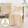 thumbnail image 2 of Mauxuk Premium Soft Bath Towel Set - 8-Piece Luxury Velvet Towels, Ultra Absorbent & Quick-Dry, Reinforced Stitching, Includes 4 Square Towels, 2 Bath Towels, 2 Washcloths, 2 of 4