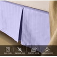 thumbnail image 4 of Elegant Comfort® Luxury 1500 Series Wrinkle Resistant Egyptian Weave Quality STRIPE Bed Skirt / Dust Ruffle - Pleated Tailored 14inch Drop, King, Lilac, 4 of 5