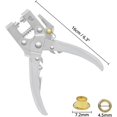 thumbnail image 2 of Eyelet Pliers with 100 Eyelets - 16cm Belt Punch - 7.2mm Gold Metal Eyelets, 2 of 5