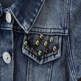 thumbnail image 4 of Kogui Baby Denim Jackets Girls Girls Jean Jacket Baby Girls Cropped Denim Jacket Outerwear for KidsSize 1T 2T (Blue,1-2 Years), 4 of 5