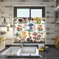 thumbnail image 7 of Mushroom Kitchen Curtains 2 Panels UV Protected Tier Curtains, Half Window Curtains Kitchen Tiers for Guest Room Bathroom Sink Laundry Room Basement,24"x27", 7 of 7