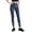 Navy, variant on Womens Leggings High Elastic Silk Fabric Shiny Casual Slim Base Pants