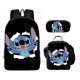 thumbnail image 1 of Mochila Disney Stitch de 3 piezas para escuela primaria y secundaria, bolsa de almuerzo, bolsa de lápices, suministros escolares impermeables, 1 of 4