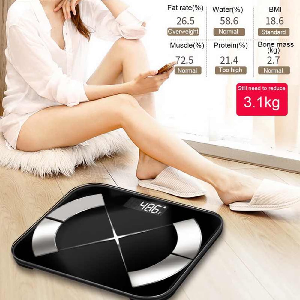 AirExpect Scales for Body Weight, Smart BMI Bathroom Weight Scale Body  Composition Monitor Health Analyzer with Smartphone App for Body Weight, Fat,  Water, BMI, BMR, Muscle Mass 