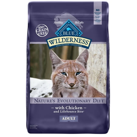 Blue Buffalo Wilderness High Protein Grain Free Adult Dry Cat Food, Chicken, (Best High Protein Low Carb Canned Cat Food)