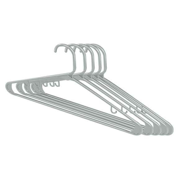 Xoxingysm Gray Plastic Hangers 5Pcs Gray,Clothes Hangers 5 Pack Plastic Hangers Space Saving Coat Hanger with Shoulder