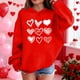 thumbnail image 3 of Sudadera con capucha y estampado de corazón de San Valentín, sudadera de manga larga para niños y niñas, chaqueta para niñas de talla mediana y grande., 3 of 7