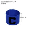 thumbnail image 2 of Uxcell 11.8x2.8" Soccer Captain Armband, Nylon Elastic Protective Arm Badge, Blue 10 Pack, 2 of 6