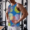 thumbnail image 5 of Rateoe Colorful floral Pattern Sleeveless Gym Shirt Muscle Tee Breathable Workout Shirt Slim-Fit Tank Quick Dry Fit Muscle Tank Top Bodybuilding Sleeveless T Shirt-4X-Large, 5 of 7