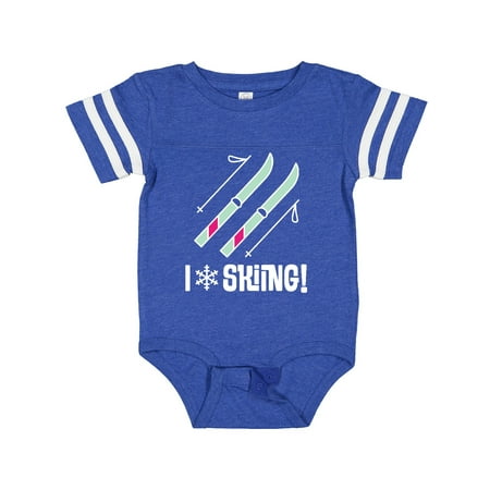 

Inktastic Skier I Love Skiing Gift Baby Girl Bodysuit