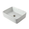 thumbnail image 6 of KRAUS Rectangular Ceramic Vessel Bathroom Sink in White with Pop-Up Drain in Satin Nickel, 6 of 6
