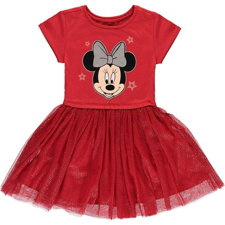 Disney Girls' Minnie Mouse Tutu Dress with Tulle Skirt (S-6/6X)