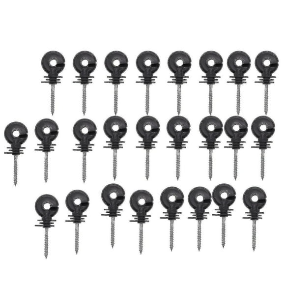 25pcs Electric Fence Insulator Screw-in Insulator Fence Ring Post Wood Post Insulator,livestock Fenc free delivery