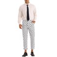 thumbnail image 2 of INSPIRE CHIC Polka Dots Pants for Men's Slim Fit Business Printed Cropped Dress Trousers, 2 of 4
