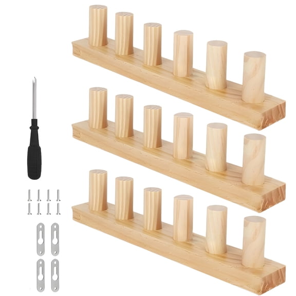 3 Pack Wood Adjustable Knitting Set Art Projects Family Craft Activity Supplies