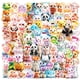 thumbnail image 1 of Paquete de 100 pegatinas con bonitos dibujos animados de animales kawaii en 3D, 1 of 2