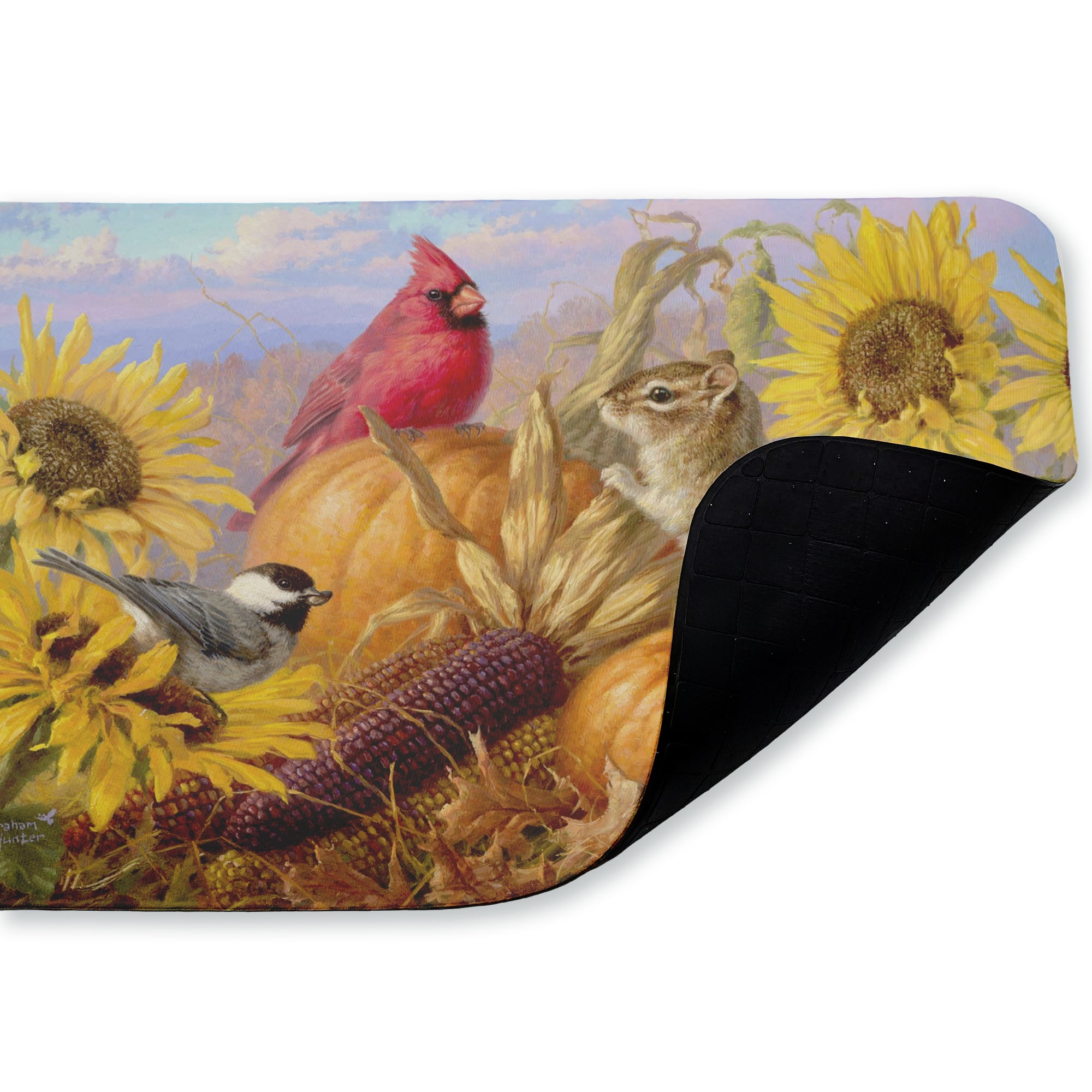 Stupell Industries Bountiful Harvest Happiness Printed Anti-Fatigue Floor Mat, design by Abraham Hunter