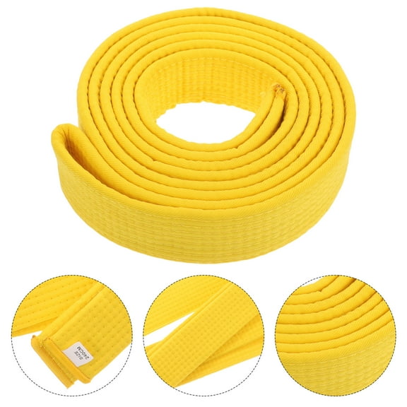 Pawsdot Yellow Cotton Karate Belt for Martial Arts Training with Comfort and Durability