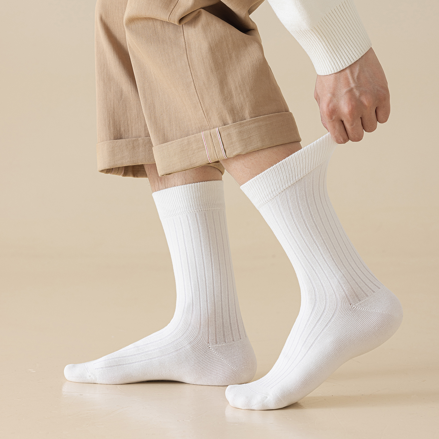 Sookeceks 6 Pairs Trouser Socks for Men, Soft Heated Storage Mens Autumn Winter Socks for Casual Business Size 7-11