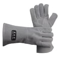 thumbnail image 2 of Guantelete de Soldadura HEAVY DUTY Cola Gris Guantes de Seguridad de material cuero Resistente Al Calor, 2 of 7