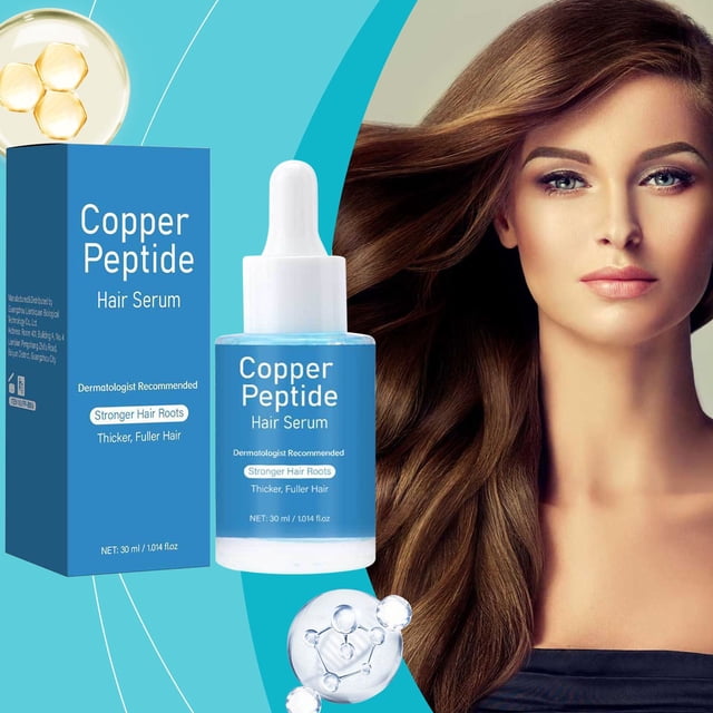 Suero capilar Essence para el cuidado del cabello con péptidos de cobre. Suero capilar con péptidos de cobre avanzados para mujeres y hombres. Consigue un cabello más grueso. 30 ml.