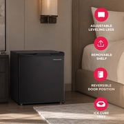 Frigidaire 1.6 Cu. ft. Compact Refrigerator with Freezer Compartment, Black Mini Fridge for Bedroom, Dorm, Office, Apartment