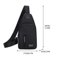 thumbnail image 3 of Marryso Mens Shoulder Crossbody Sling Bag Men's Fashion And Convenient Leisure Chest Bag Oxford Cloth Sports Short-distance Travel Chest Bag, 3 of 8