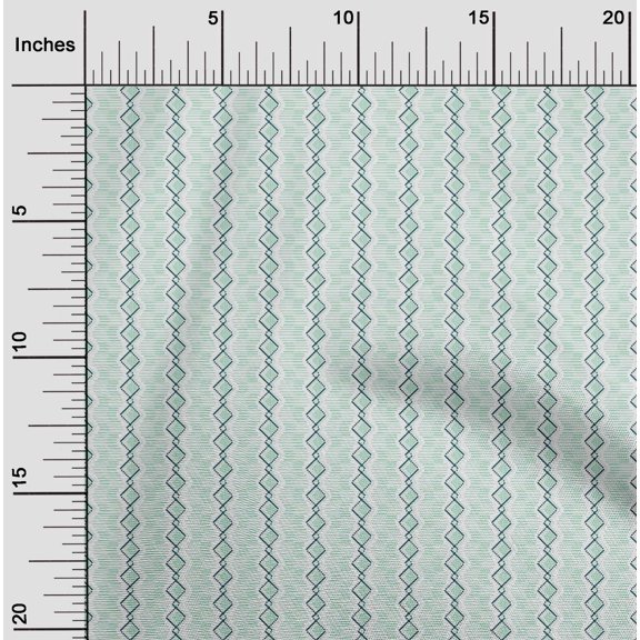 oneOone Cotton Poplin Fabric Diamond Geometric Fabric Prints By Yard 42 Inch Wide