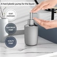 thumbnail image 6 of Set of 4 Bathroom Accessories,Modern Home Decor,QZS Cute Bathroom Decor,Gray Soap Dish and Mouthwash Cup,Plastic Soap Dispenser and Toothbrush Holder, 6 of 6