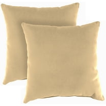 Jordan Manufacturing 16" x 16" Antique Beige Solid Square Outdoor Throw Pillow (2 Pack)