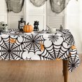 thumbnail image 1 of Halloween Tablecloth 60x60 Inch, Spider Web Pattern Cobweb Scary Themed White Black Table Cover for Party Picnic Dinner Decor, 1 of 6