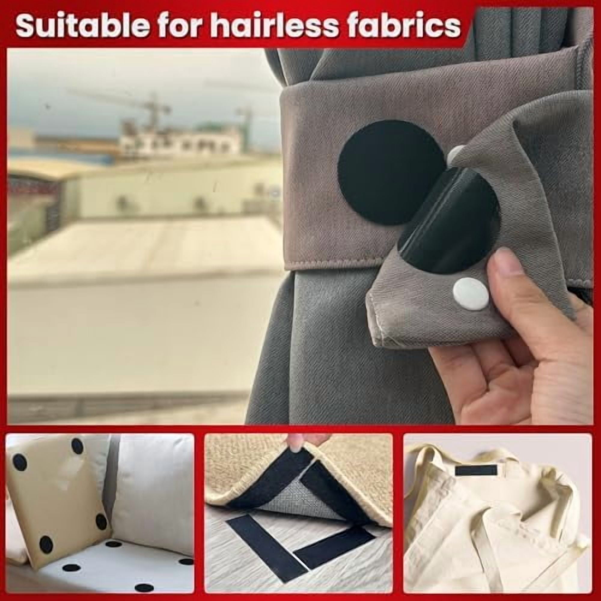 Tekola Heavy Duty Hook and Loop Strips with High Adhesive, and Square Circle, Strong Mounting Tape for Home, Outdoor or Office Use, Black 72 Sets