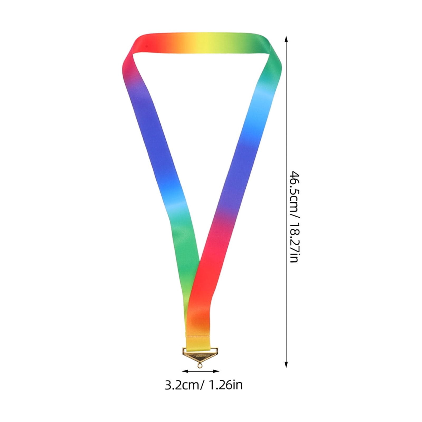 OUNONA 4-Pack Fabric Medal Ribbon Lanyards in Assorted Colors for Sports Awards, Ceremonies, and Display Purposes