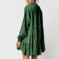 thumbnail image 3 of Riforla Women Oversized Pullover Sweatshirt Dress Long Sleeve Neck Patchwork Ruffle Loose Top hoodies and sweatshirts Green XXL, 3 of 8