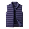 thumbnail image 4 of FRSASU Men's Lightweight Puffer Vest Outerwear Warm thermal Sleeveless Full Zip Up Stand Collar Puffy Jacket Navy, 4 of 6