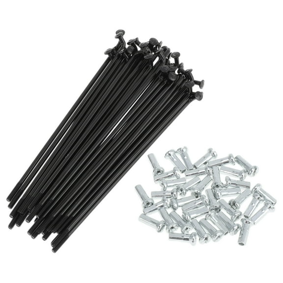 36 Set 14G Bicycle Spokes 89mm Bike Wheel Spokes Carbon Steel Black