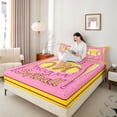 thumbnail image 3 of Erosebridal Baseball Gamer R Personalized Initial Full Size Sheets 4-Piece for Boys Girls,Ice Cream Sport Softball Bed Sheets for Teens,Microfiber Bedroom Decor, 3 of 5