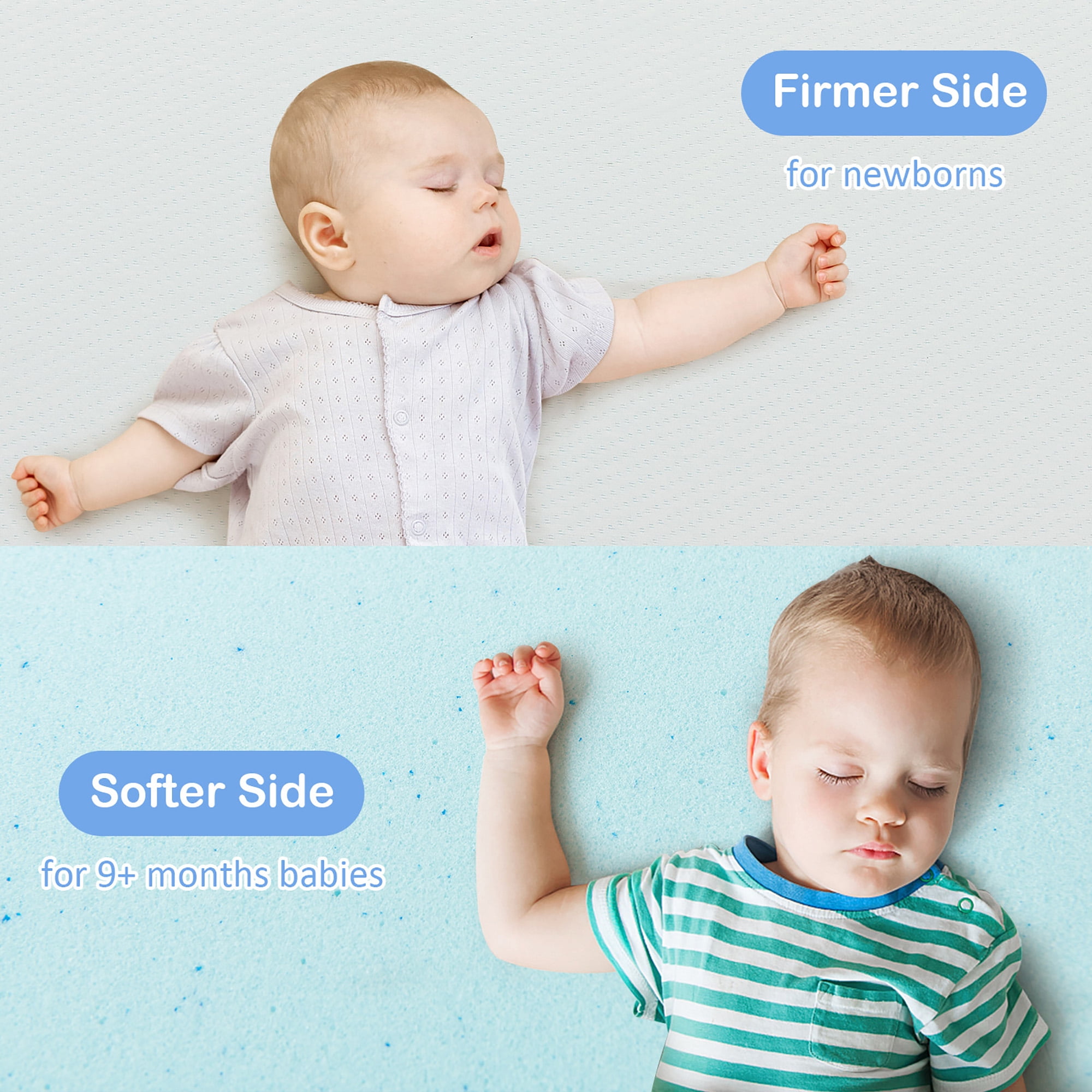 Gymax Baby Playpen Mattress Pad Dual Sided Bed Mattress w/Removable and Washable Cover