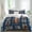 Mist Blue, variant on Wildlife Camels Set of 4 Bedding Quilt Covers, Deserts Animals Brown Geometric Rustic 4-Piece Bed Sheet Set with Extra Soft Bed Sheets Quilt Cover Pillowcase, Twin