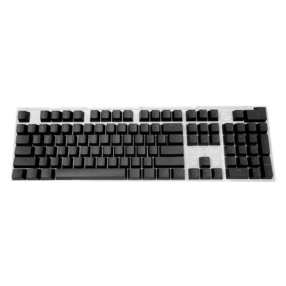 Yibooy 104pcs Universal Mechanical Keyboard Keycaps PC Bakclit Key Cap Set (Black)