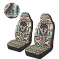 thumbnail image 3 of Uorisanigo Car Seat Covers, Universal 2 Piece Dreamcatcher Wolf Aztec High Back Front Car Seat Protectors for Cars, Soft Flurry Automotive Seats Covers for Most Vehicles SUV Pick-up Truck, 3 of 7