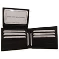 thumbnail image 2 of Improving Lifestyles Leather Mens Wallet Bifold Black Fixed FlipUp Dual Window ID FREE Organza Gift Bag SUN1103BK, 2 of 4