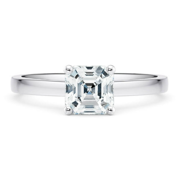 SparklingSplendor 1.5 Ct Asscher Cut Moissanite Solitaire Engagement Ring for Women in 925 Sterling Silver