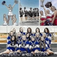 thumbnail image 5 of 12pcs Metallic Foil Cheer Pom Poms with Finger Holes for Cheerleading, 5 of 5