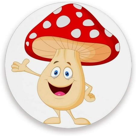 

BESTKITTY Coasters for Drinks Cork Ceramic Cup Mat Waterproof Place Mats for Unique Present Cute Mushroom Housewarming Living Room Decor 2 PCS