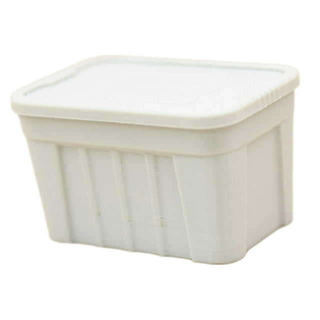 lionlar 1/12 Miniature Storage Box Diorama Scenery Ornament for DIY Scenery Building gray